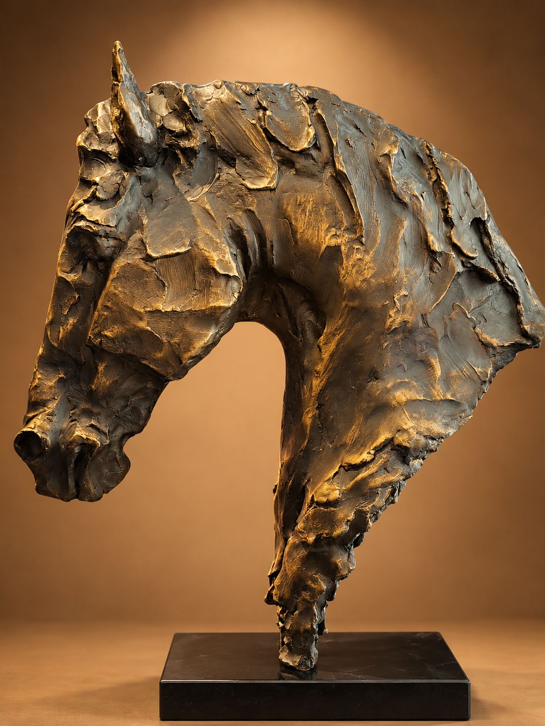 Bronze Horse Head Sculpture