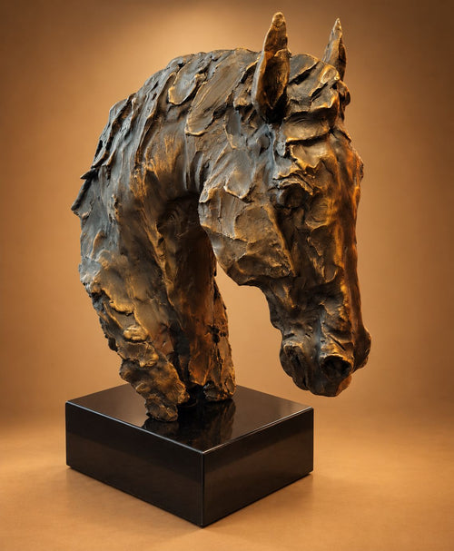 Bronze Horse Head Sculpture