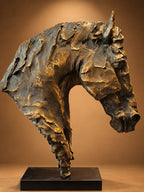 Bronze Horse Head Sculpture