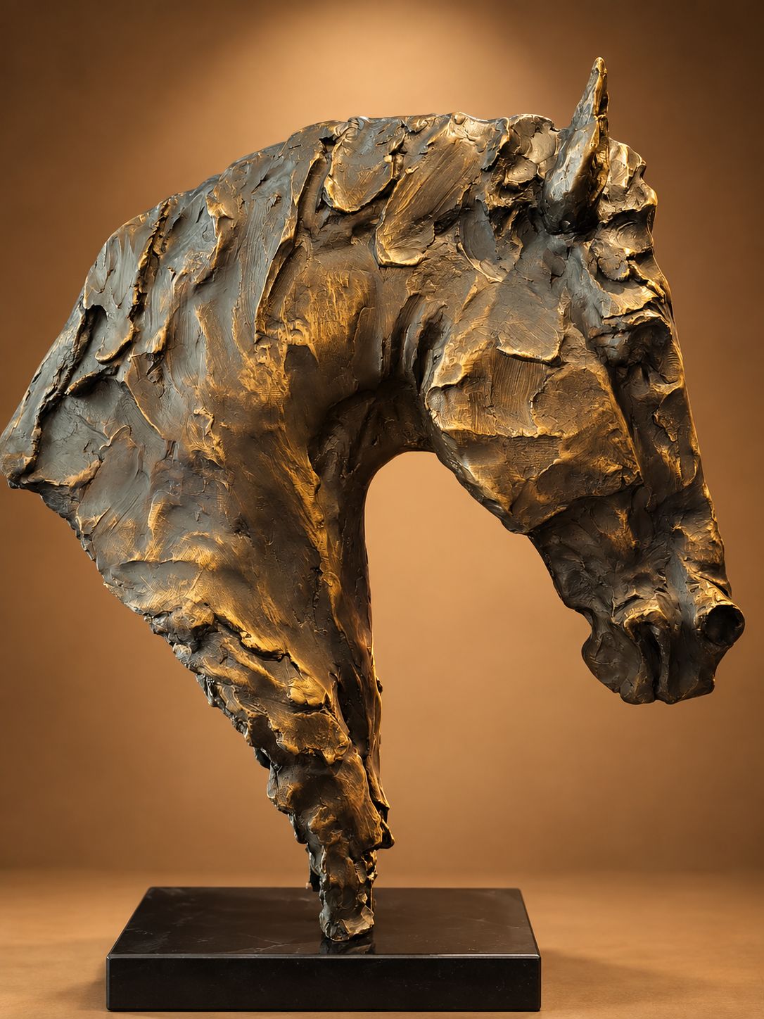 Bronze Horse Head Sculpture