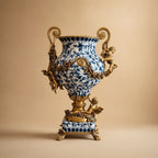 Louis XVI Blue & White Porcelain Ormolu Vase