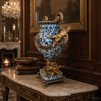 Louis XVI Blue & White Porcelain Ormolu Vase